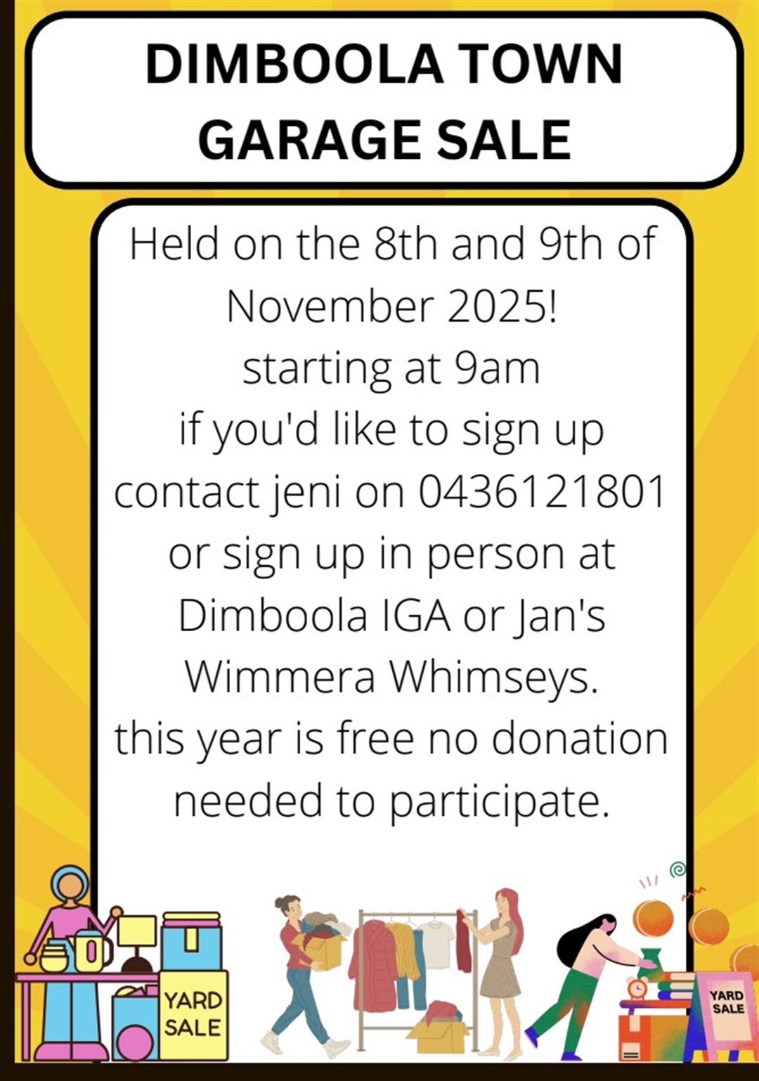 Dimboola Town Garage Sale Hindmarsh Shire Council