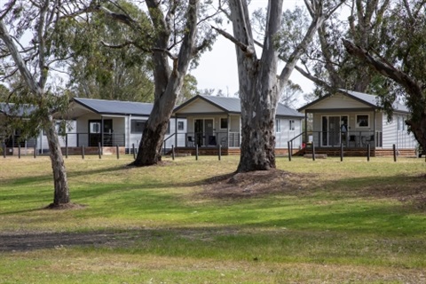 Riverside holiday park cabins